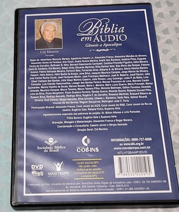 Bíblia em Áudio com voz Cid Moreira Raridade.e - CDs, DVDs etc