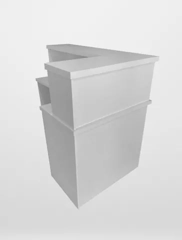 Bancada de recepção Branca em L simples tampo de 30mm - Foto 3