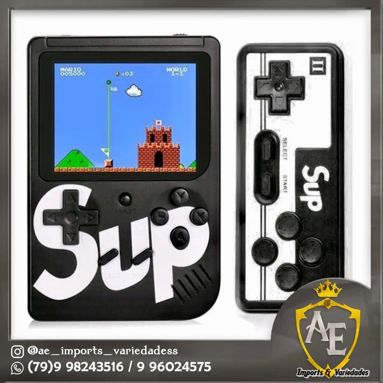 Console Portátil Retrô Super Nintendo 400 Jogos - Sup