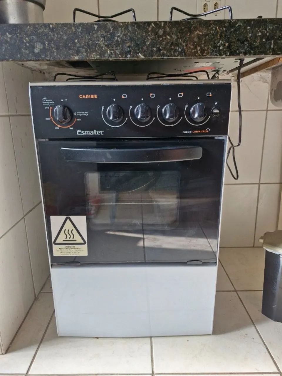 Fogão 4 Bocas Esmaltec Caribe Acendimento Automático Inox Bivolt