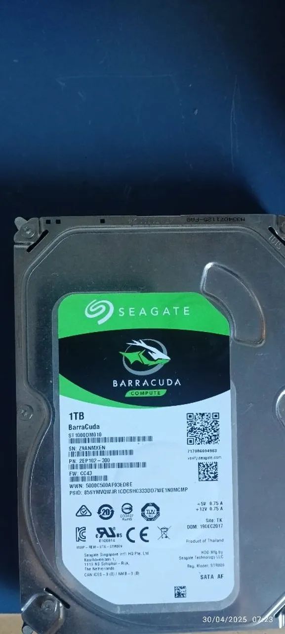 HD Seagate BarraCuda 1TB SATA