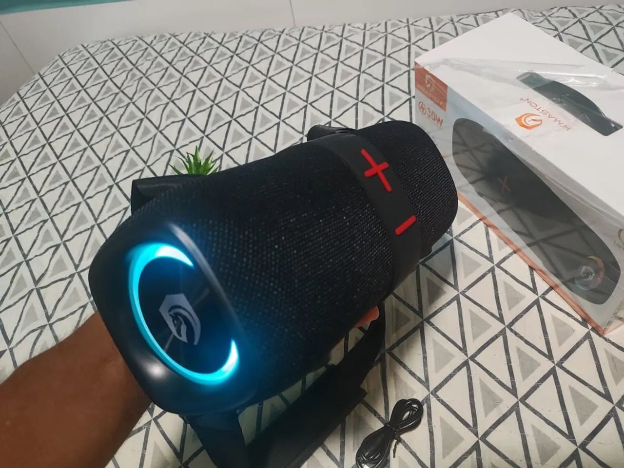 Caixinha de som hmaston tn24 bluetooth - 30w - 5h volume máximo - Foto 5