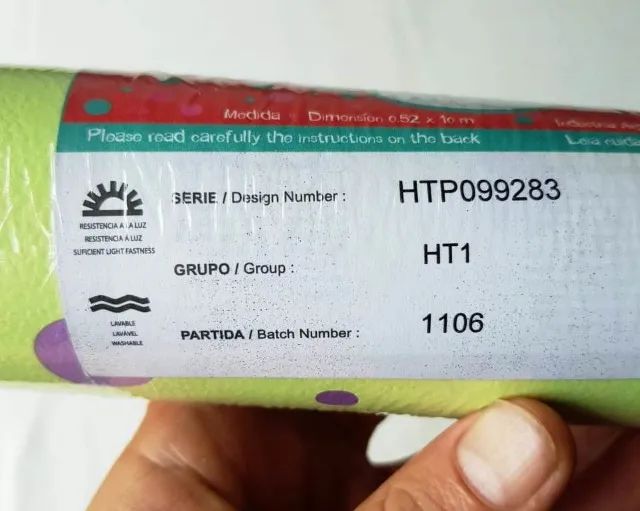 Papel de Parede Linha Infantil - Muresco - 5m² - Verde Claro com Bolinhas - Rolo Lacrado - Foto 4