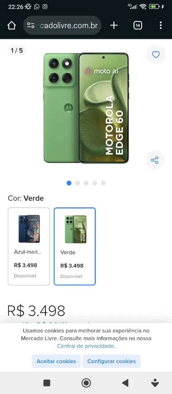 motorola Edge 60 azul