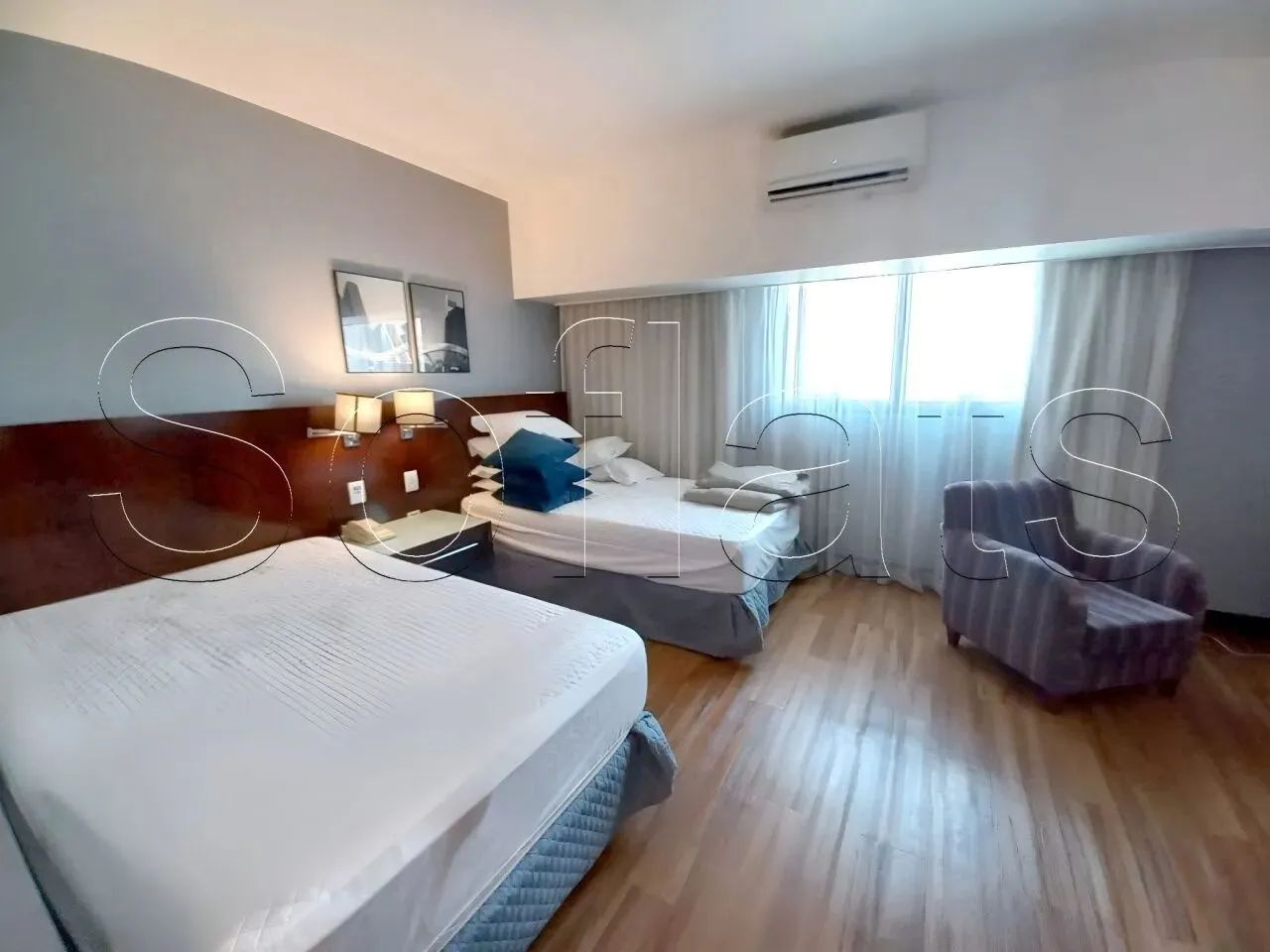 Flat Wyndham São Paulo Berrini disponível para venda com 29m², 01 dormitório e 01 vaga de 