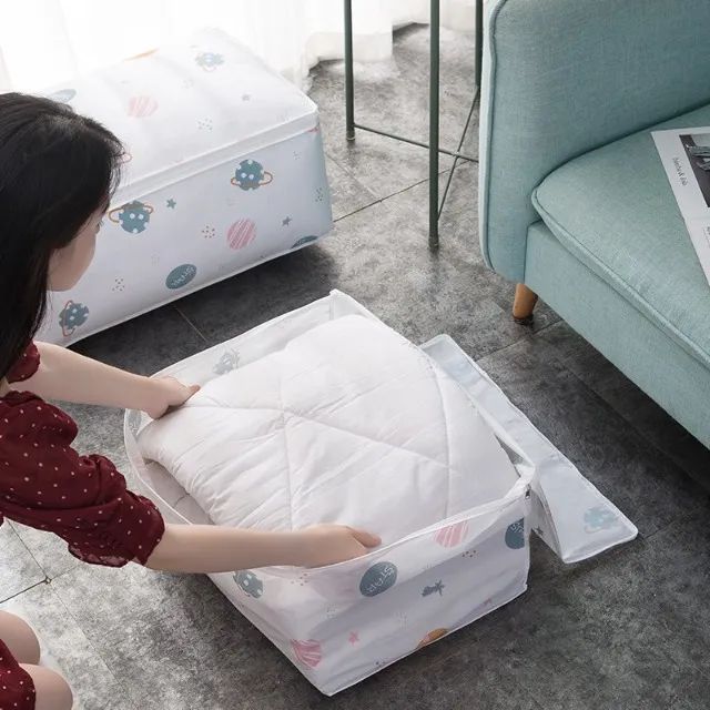 Organizador Multiuso Caixa Organizadora de Guarda Roupas à Prova de Poeira Com Ziper - Foto 3