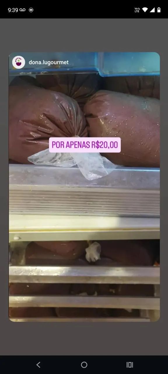 Açaí  R$20,00pra pega  entregar 25 