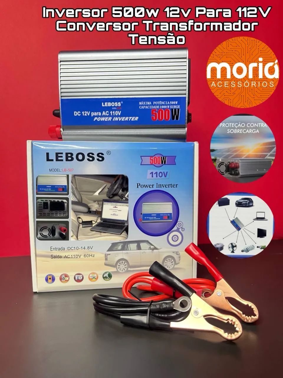 Inversor 500w 12v Para 110v Conversor Transformador Tensão