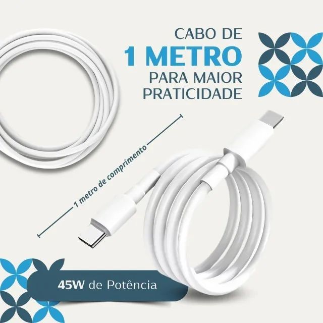 Carregador Universal Super Turbo 45W - 2 Saídas USB-C e USB-A, iphone 15 e 16 e android - Foto 3