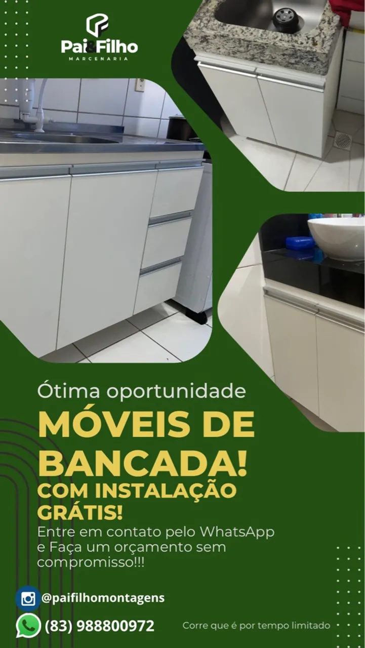 Móveis de bancada e planejados