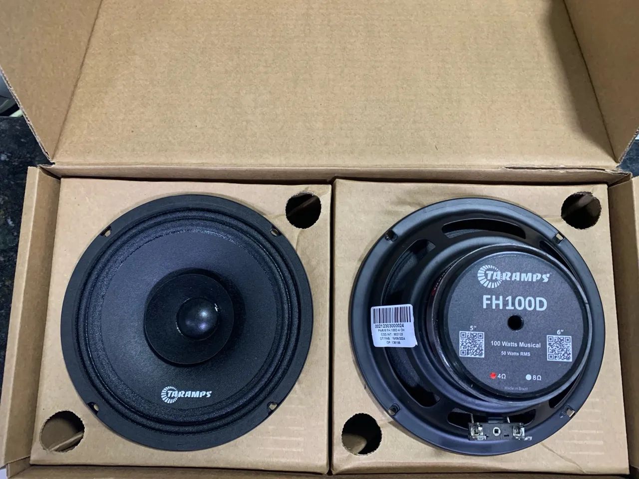 Par de Alto-falantes Taramps FH100D 6 Polegadas 4 Ohms NOVO - Foto 2