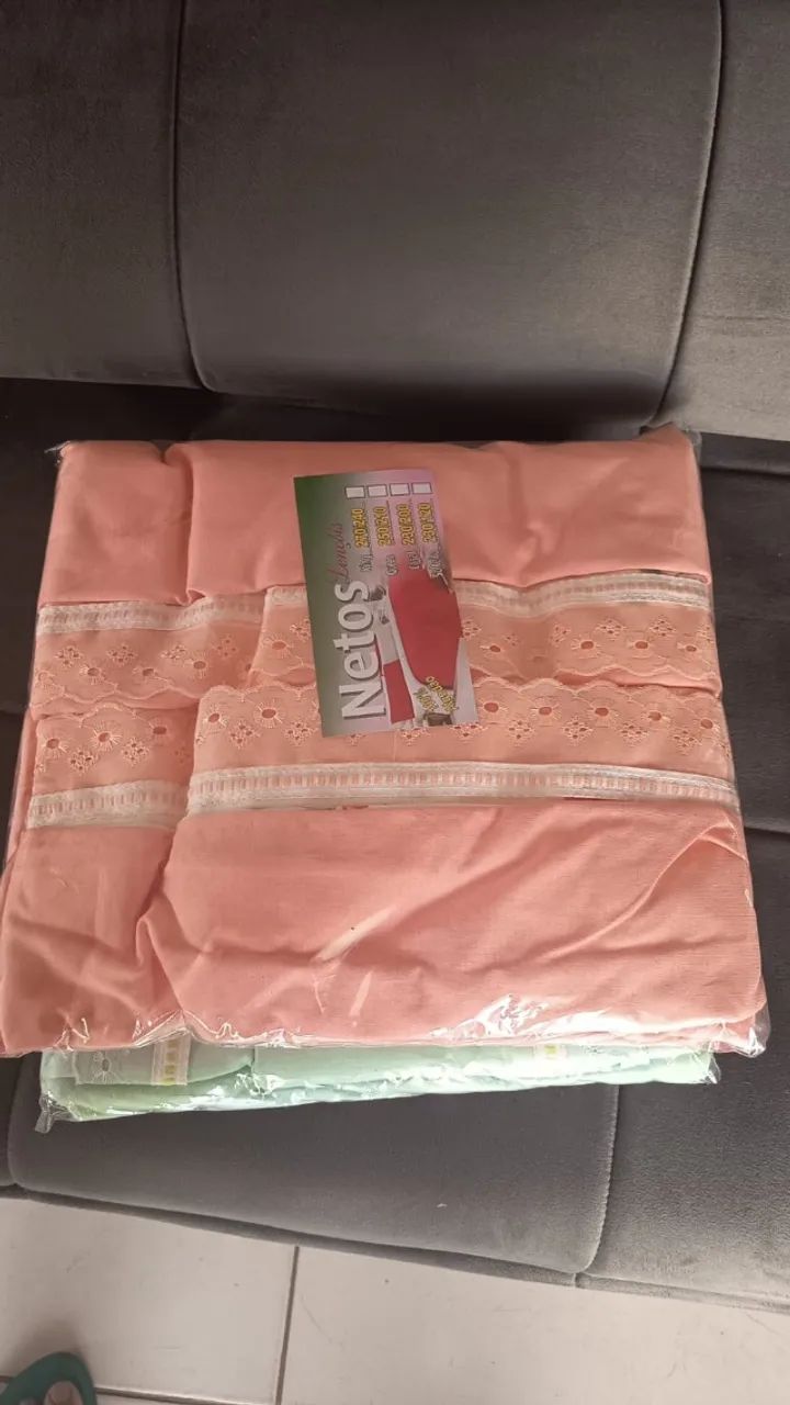 lencol casal malha  com 2 fronhas - promoçao - Foto 5