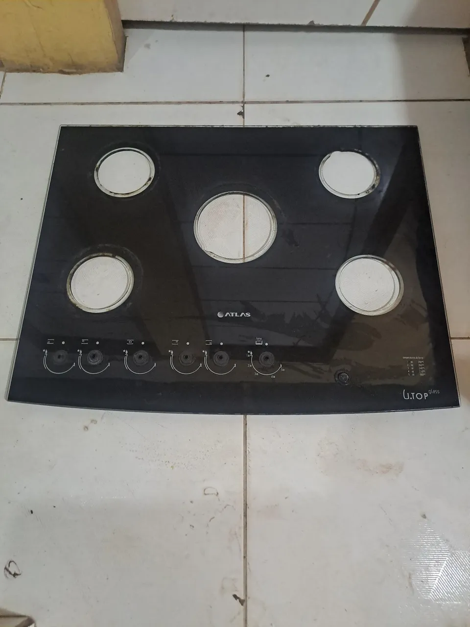 Cooktop Atlas U.Top Glass 5 Bocas