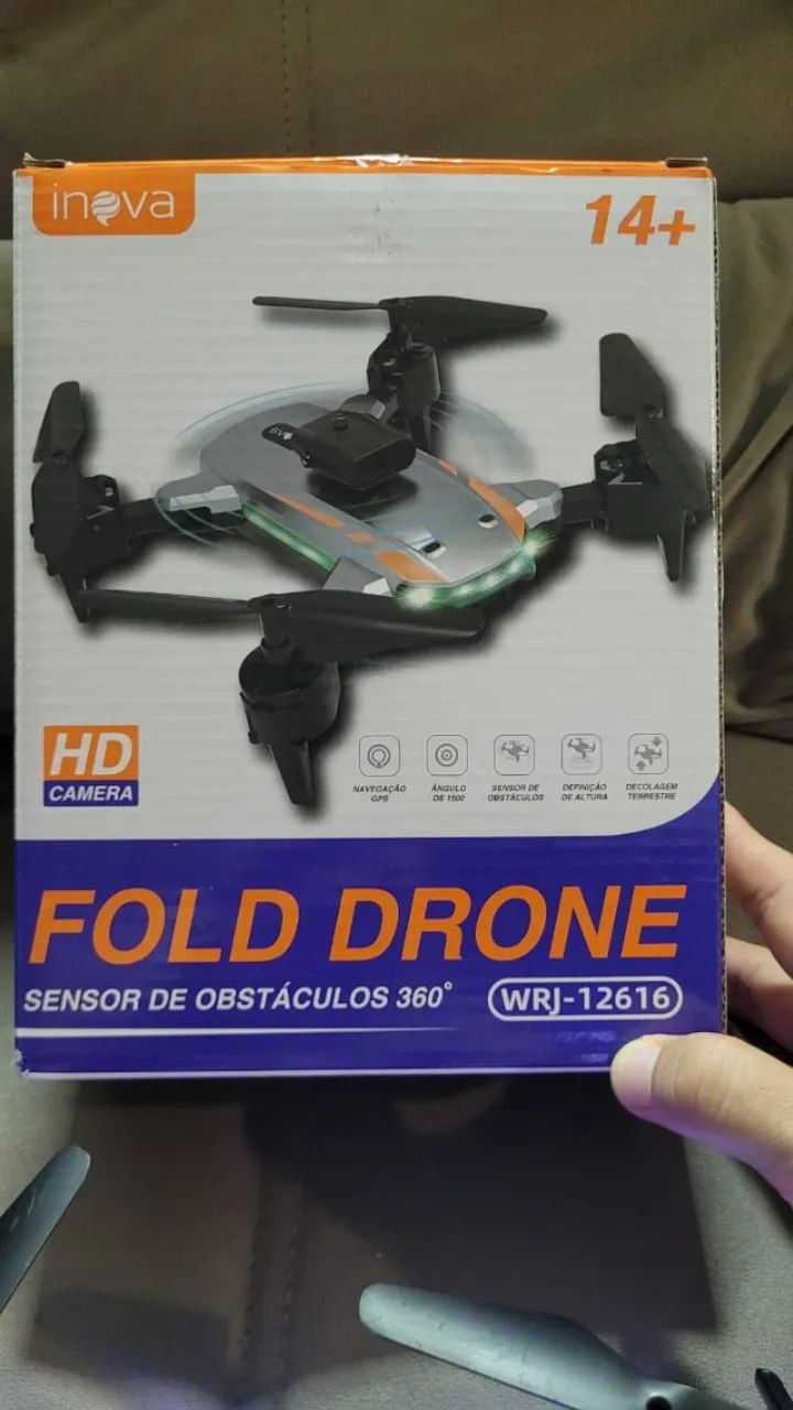 Drone Inova WRJ12616 Camera HD Recarregável USB Acrobático Dobrável  - Foto 2