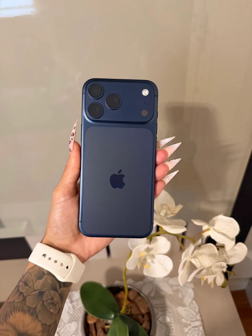 iPhone 17 Pro Max Titânio Azul Garantia Apple