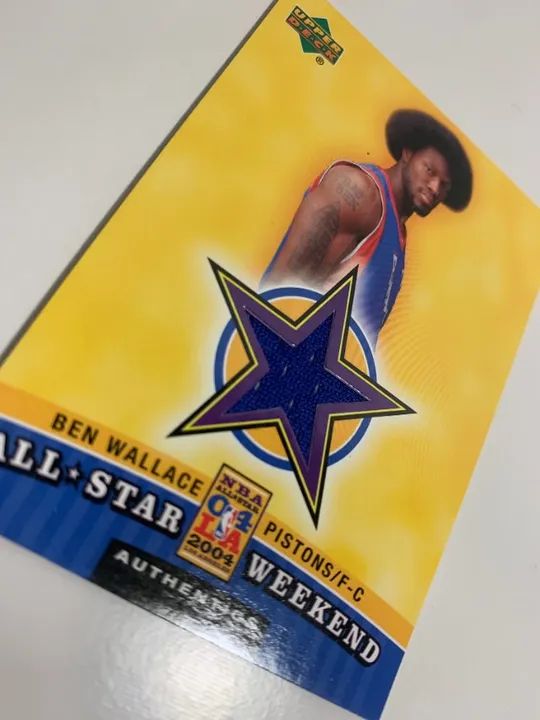 Ben Wallace com Uniforme Patch Card Memo All-Star Weekend 2004 NBA Basquete Colecionador - Foto 2
