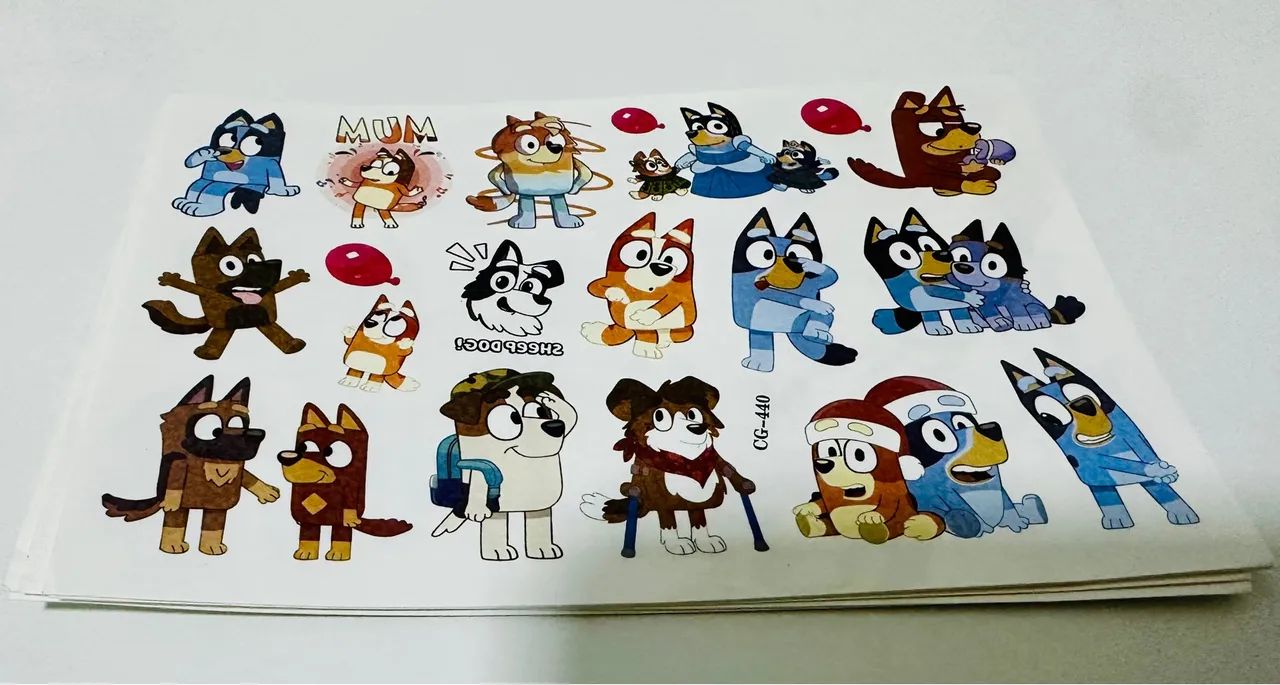 Tatuagem Infantil Bluey e Bingo  - Foto 2