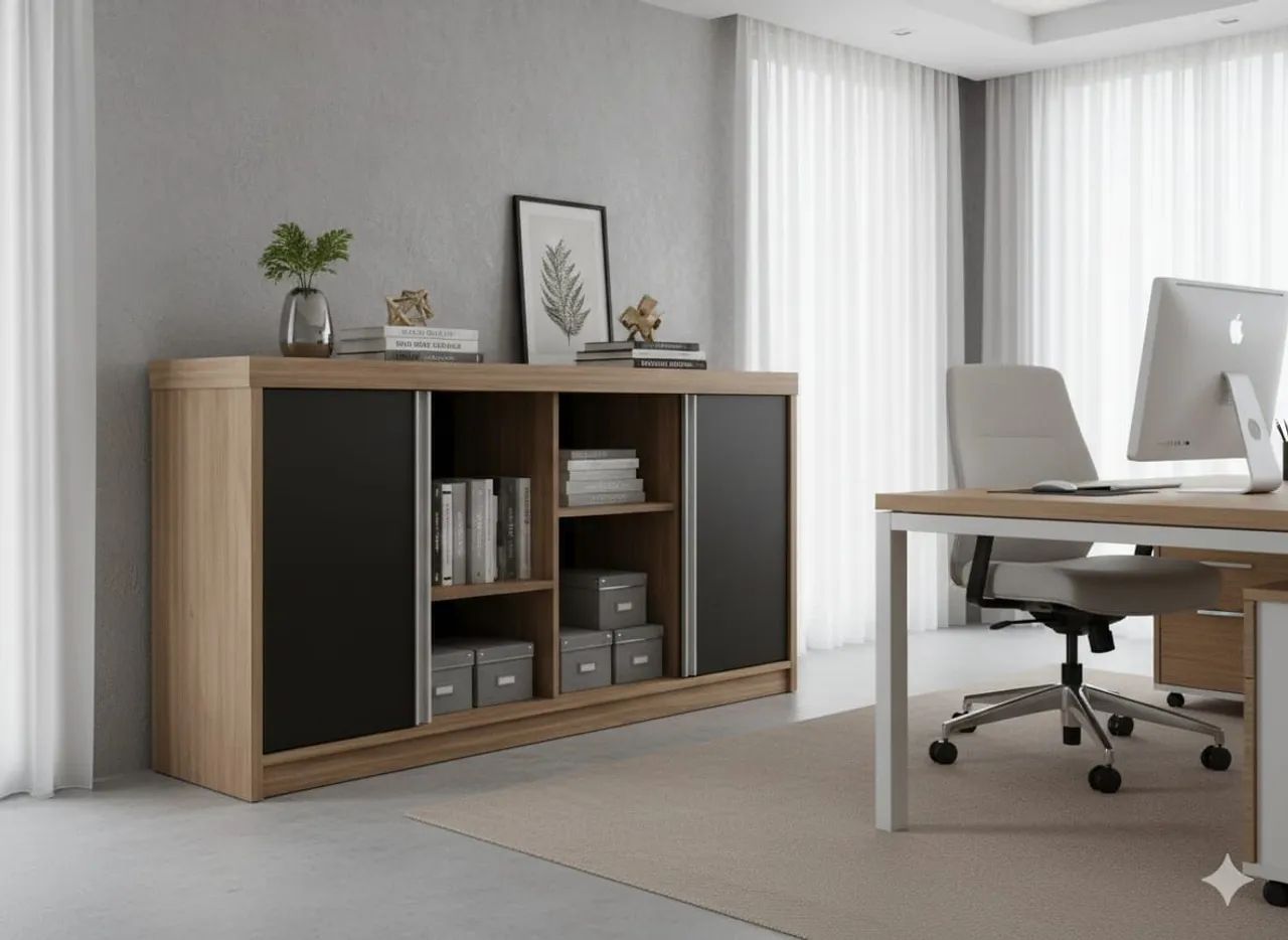 BALCAO BAIXO COM PORTAS DE CORRER - INCOFLEX MOVEIS DE ESCRITÓRIOS  - Foto 2