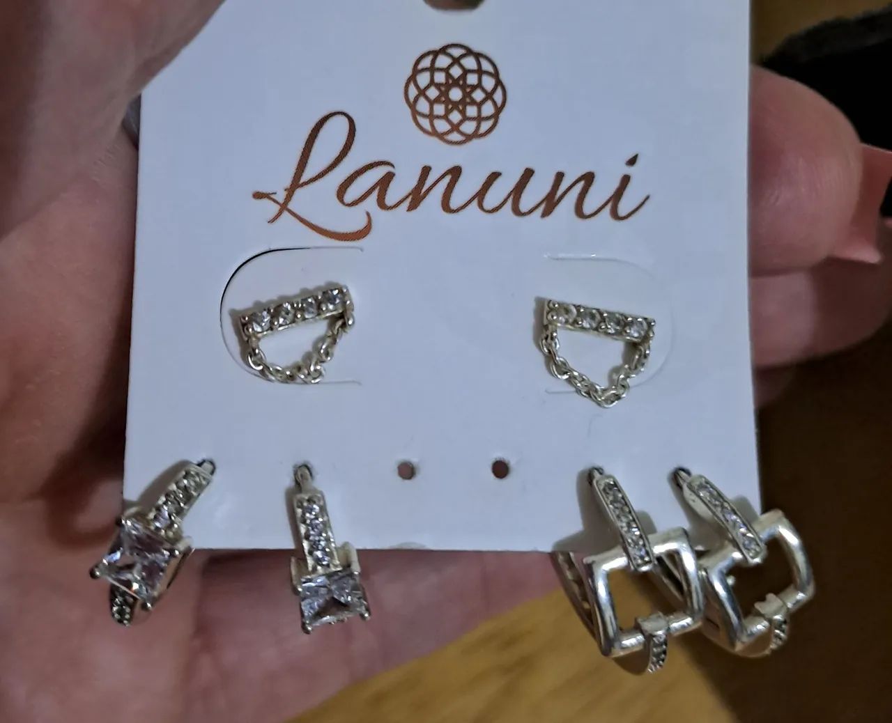Kit brinco argola prata com zircônia  - Foto 4