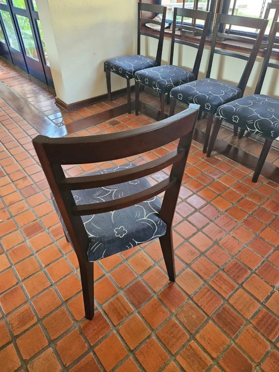 Conjunto de 3 Cadeiras de Jantar estofada MSUL Tabaco Acetinado - Foto 3