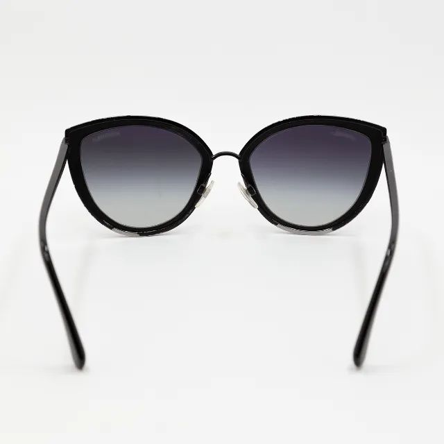 Óculos De Sol Chanel Cat Eye 4222 Preto - Foto 4