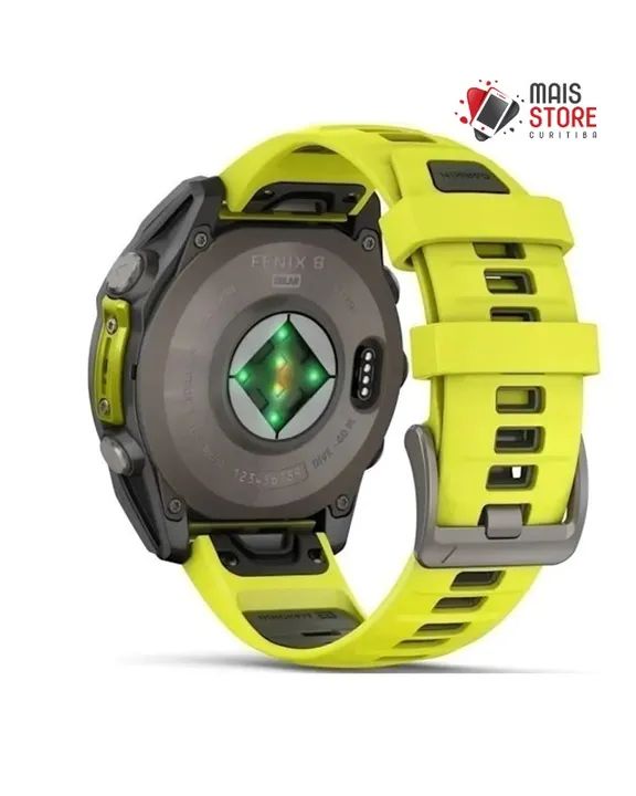 Relógio Garmin Fenix 8 47mm Solar Sapphire - Yellow 01002906-20 - Novos Lacrado - Foto 4
