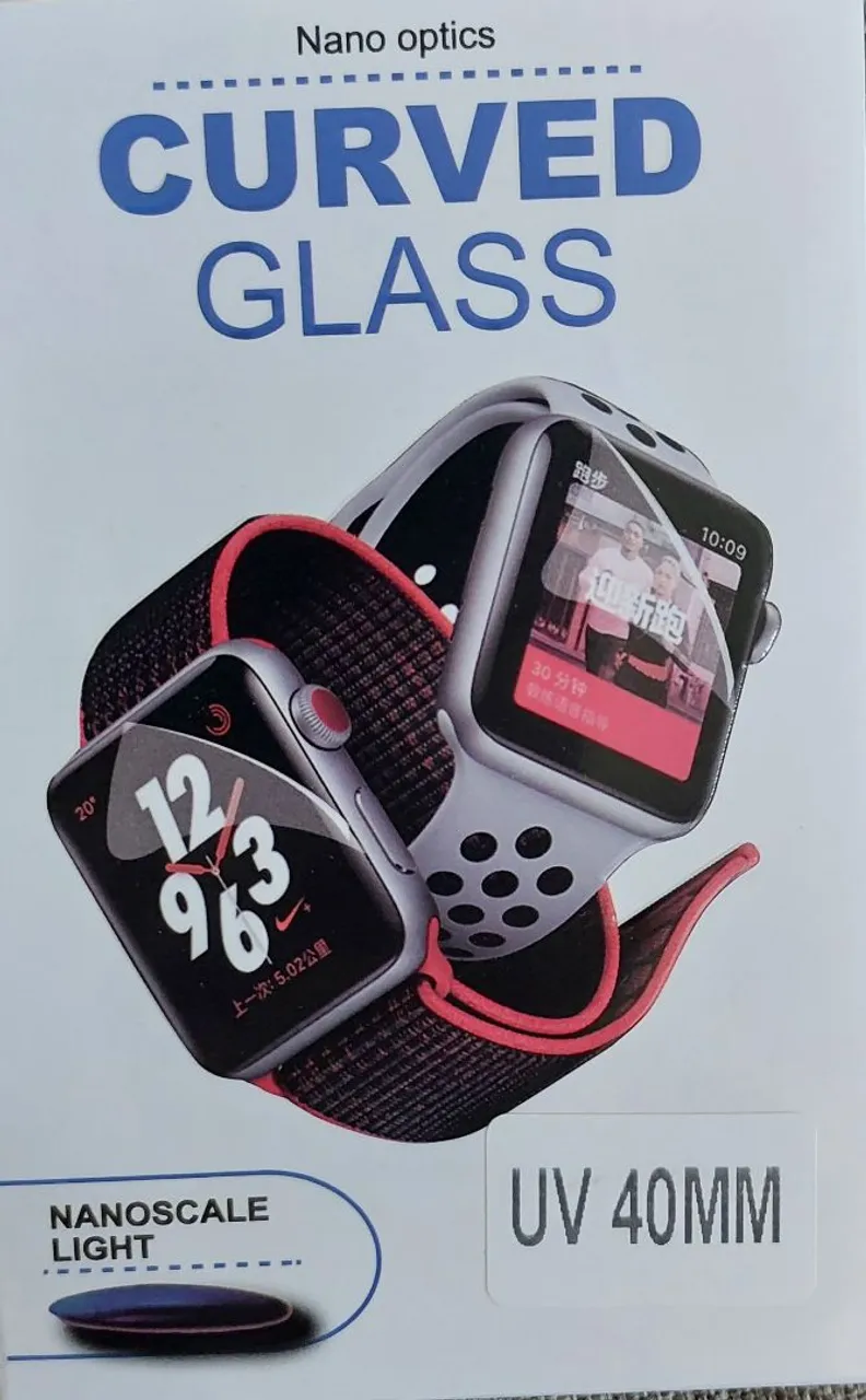 Película de Vidro Curva UV 40mm para Apple Watch