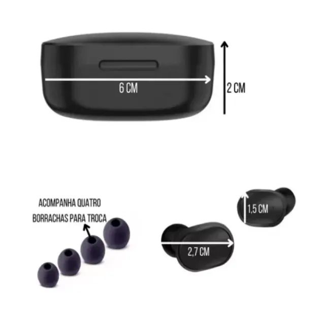 Fone De Ouvido Sem Fio E6s Bluetooth Tws Com Tela LED Digital    - Foto 5