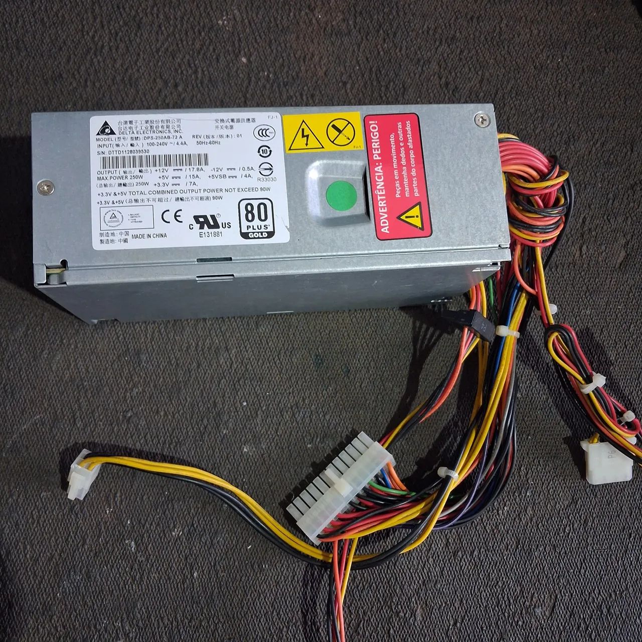Fonte slim 250w 80plus 24pinos 2 sata