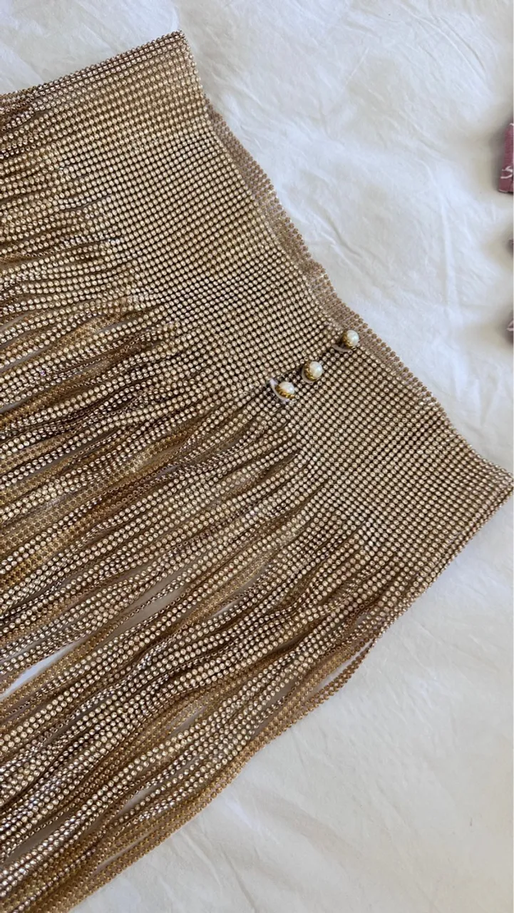 Saia strass carnaval. Dourada