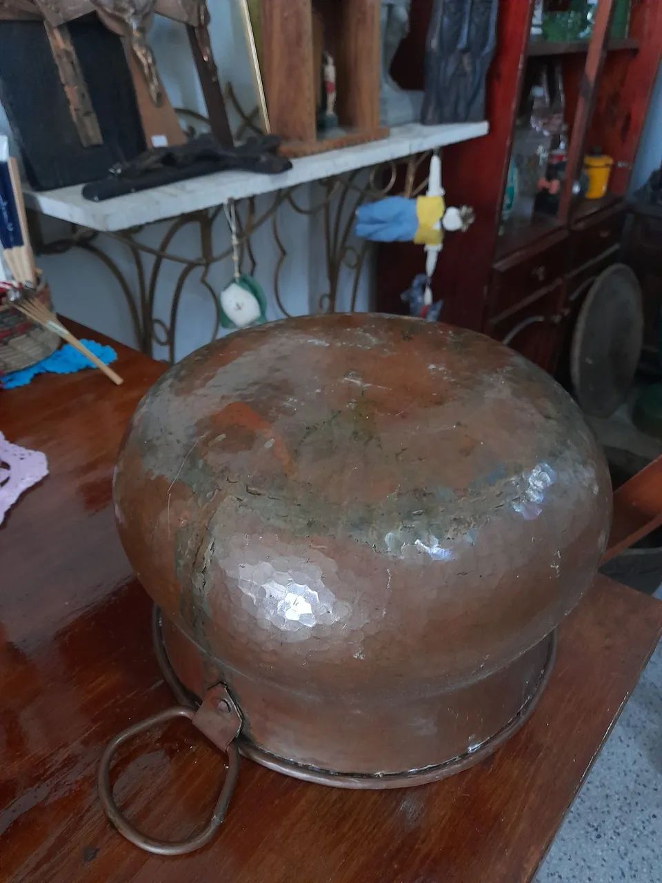 Caldeirão de Cobre Antigo - Foto 3
