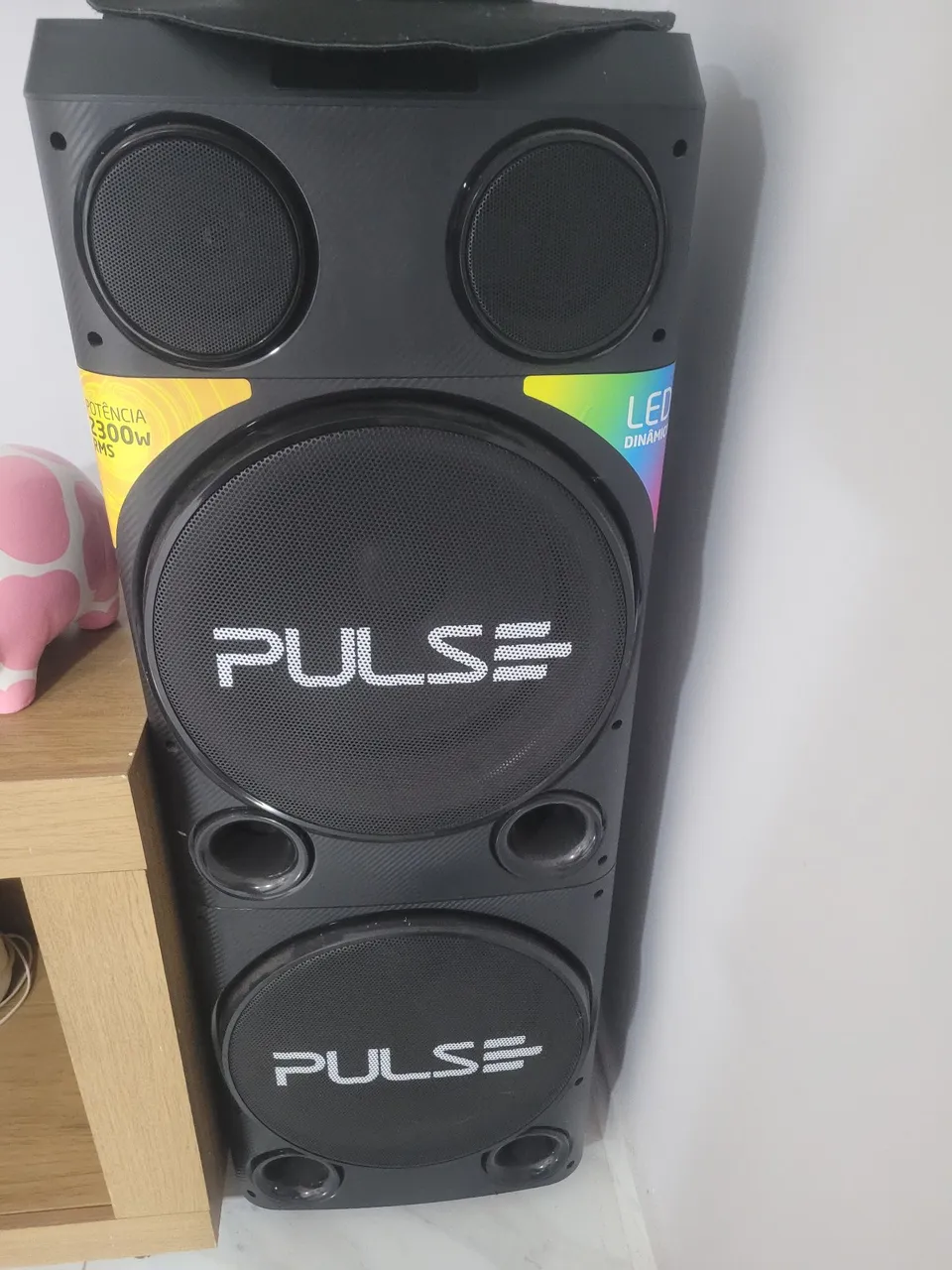Caixa de Som Pulse 2300W RMS com LED Dinâmico