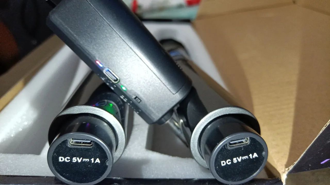 Microfone par sem fio a bateria semi novo - Foto 2