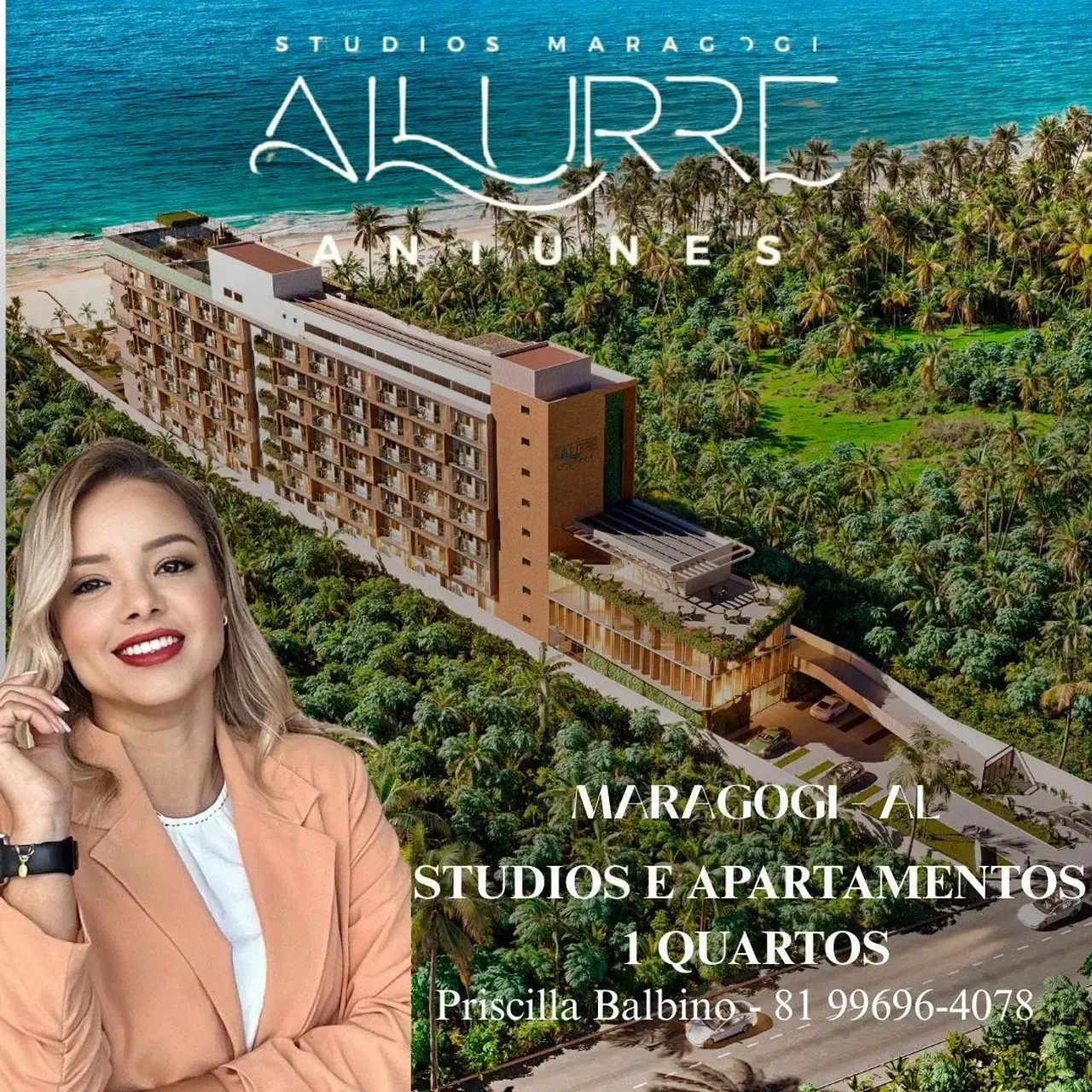 FLATS À BEIRA-MAR DE MARAGOGI |STUDIOS 29M² PRAIA DE ANTUNES | PAGAMENTO FLEXIVEL