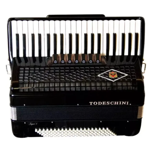 Acordeon Todeschini 80 Baixos Preto com Bag YW870 - Somos Loja