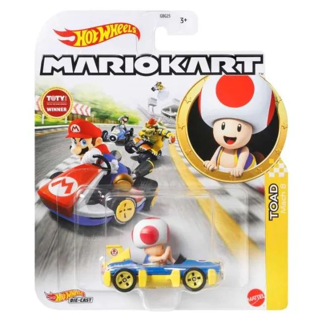 Hot Wheels Mario Kart Toad Mach 8 - Mattel