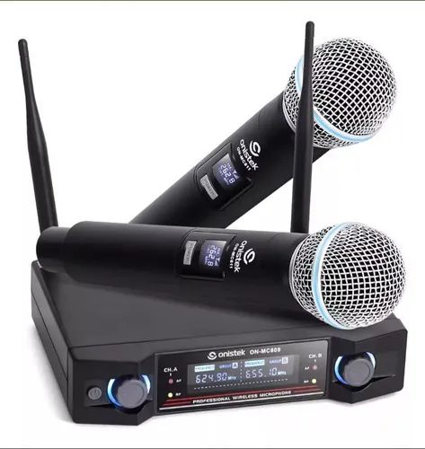 Kit Microfone Duplo Sem Fio UHF  - Foto 5