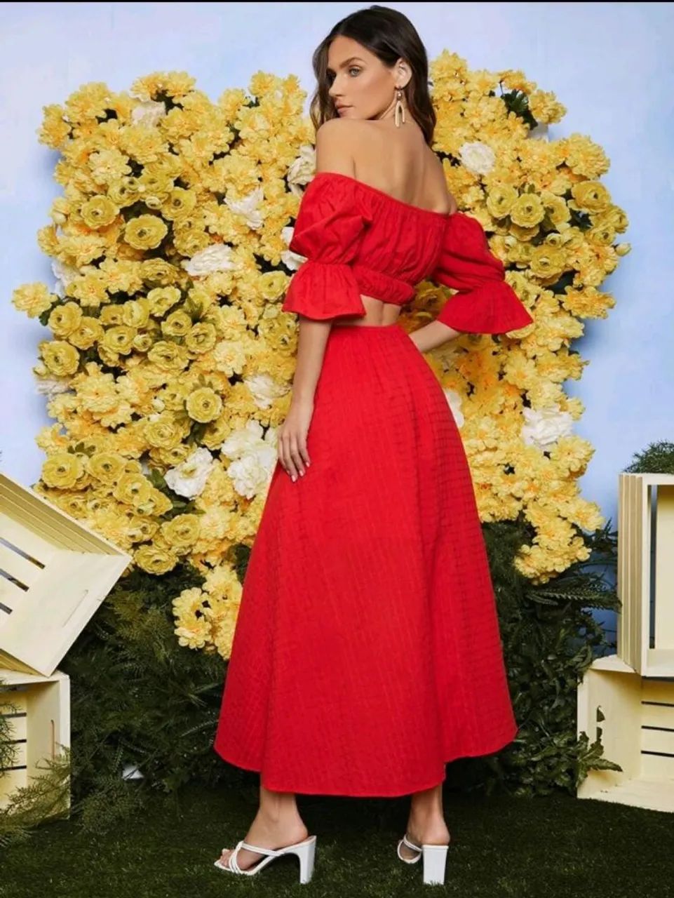 Conjunto Saia e Cropped Vermelho - Foto 4
