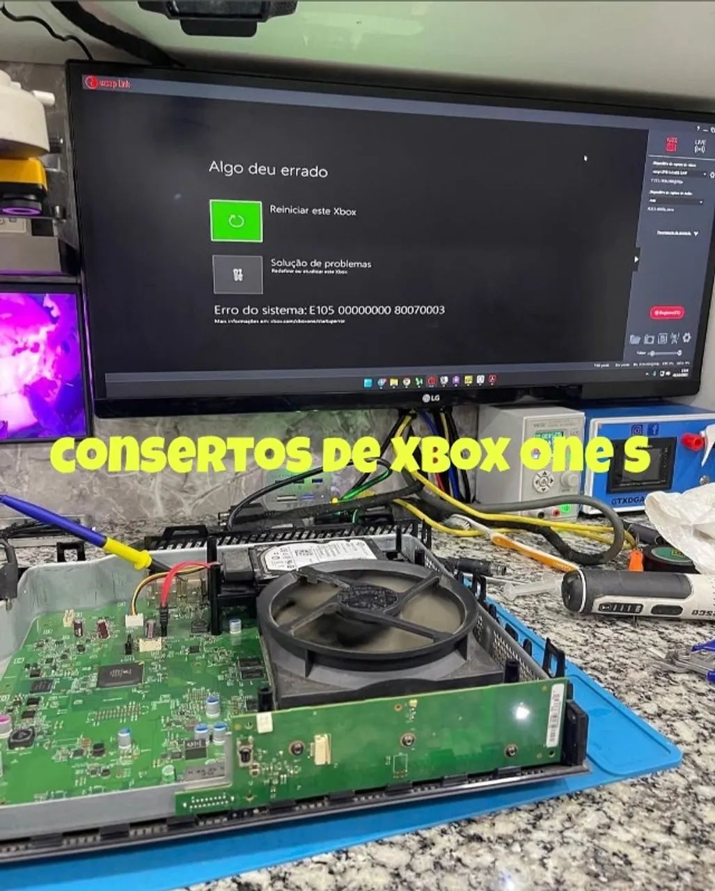 Xbox one S serviços e conserto