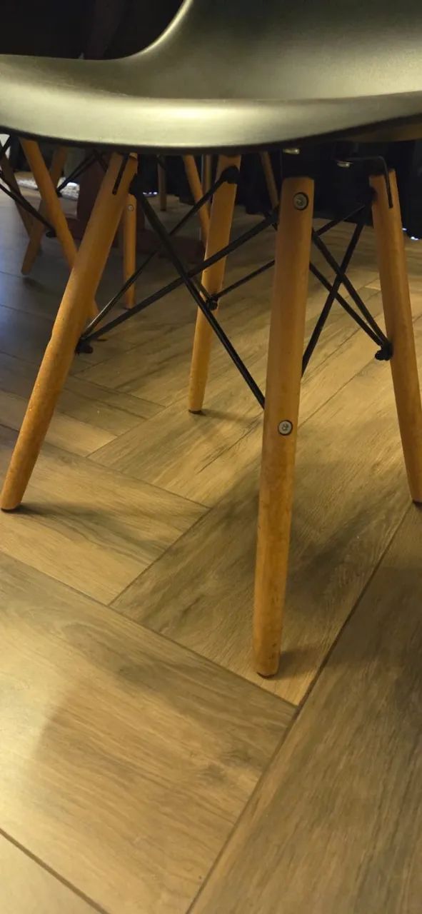Kit 6 Cadeiras Eames Eiffel Pretas - Foto 5