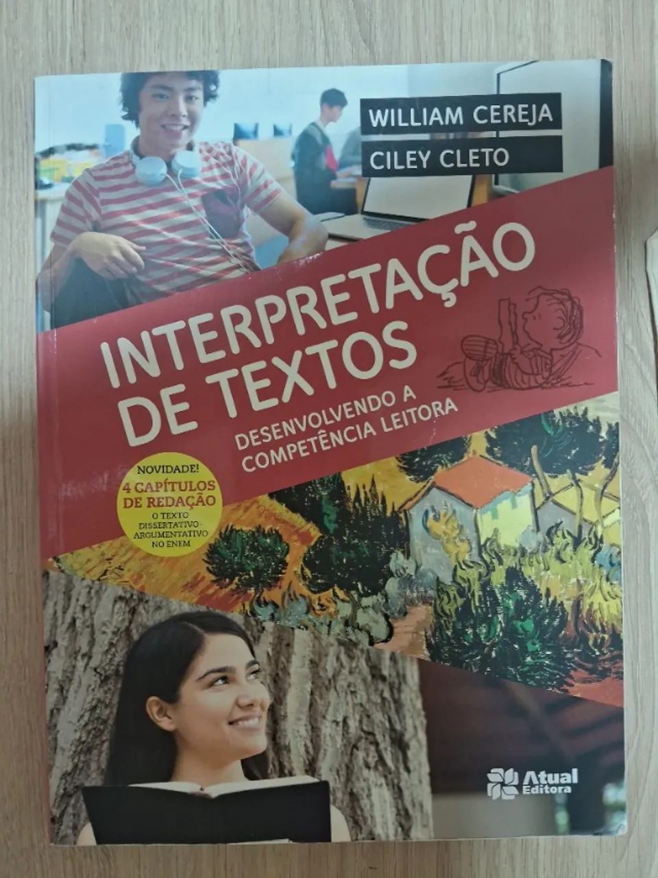 Livro Interpretação de textos  - Desenvolvendo a competência leitora,  editora Atual