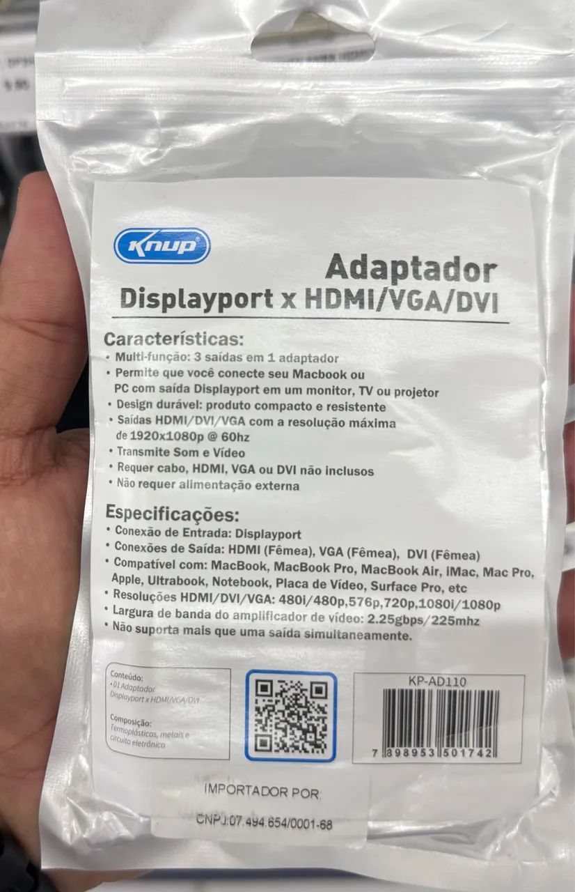 ADAPTADOR DISPLAYPORT PARA HDMI/VGA/DVI REF.: - Foto 2
