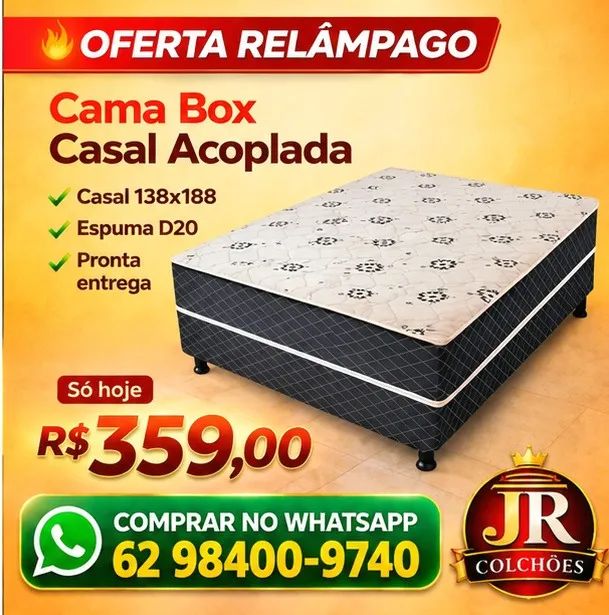 CAMA BOX CASAL com conforto D33, pronta entrega e qualidade garantida! - Foto 2