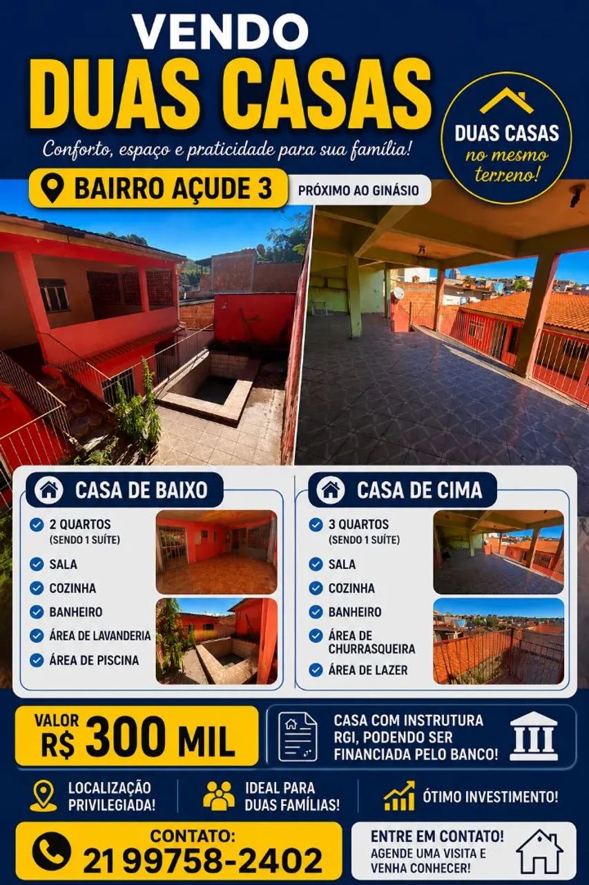 Vendo duas casa no bairro açude 3