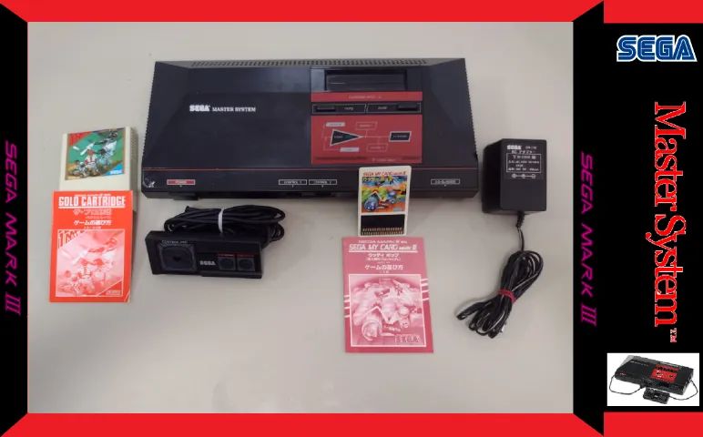 Console Sega Master System Japonês Com 2 Jogo - Foto 2
