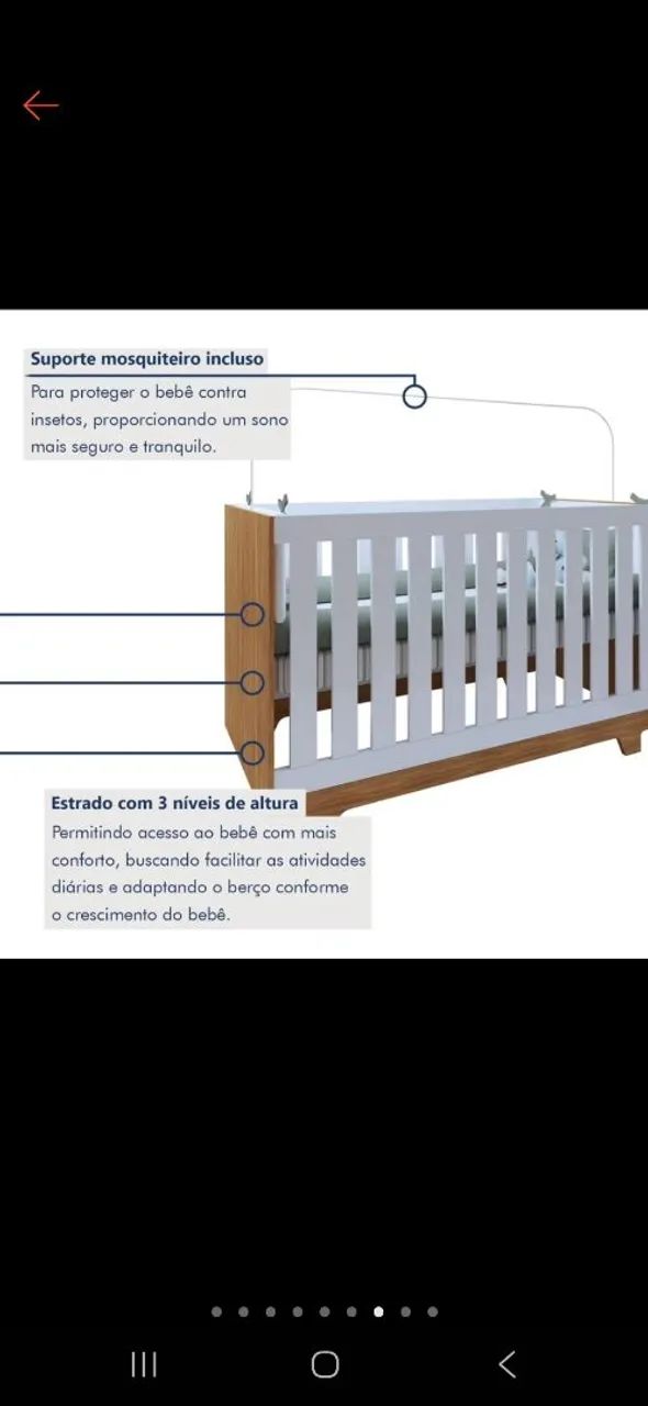 Berço evolutivo/mini cama(na caixa, novo, nunca aberto)  - Foto 4