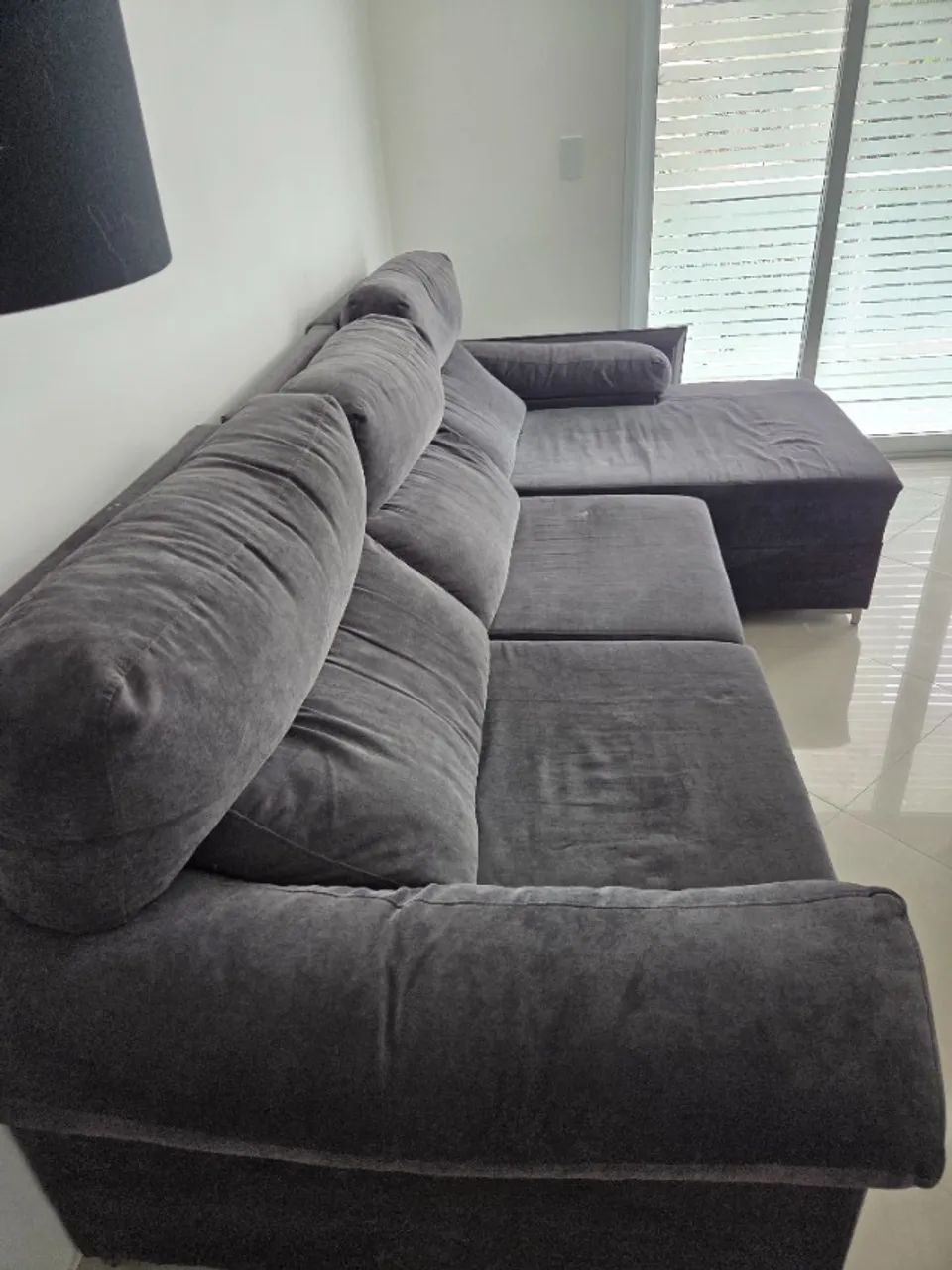 Sofa Retrátil reclinável Cinza