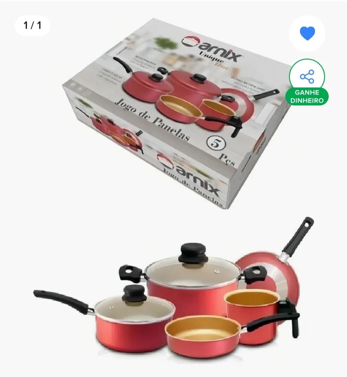 Panelas, 4 copos e 4 pratos, 3 colheres 3 garfos e 3 facas, vasilhas, conchas e socador, 