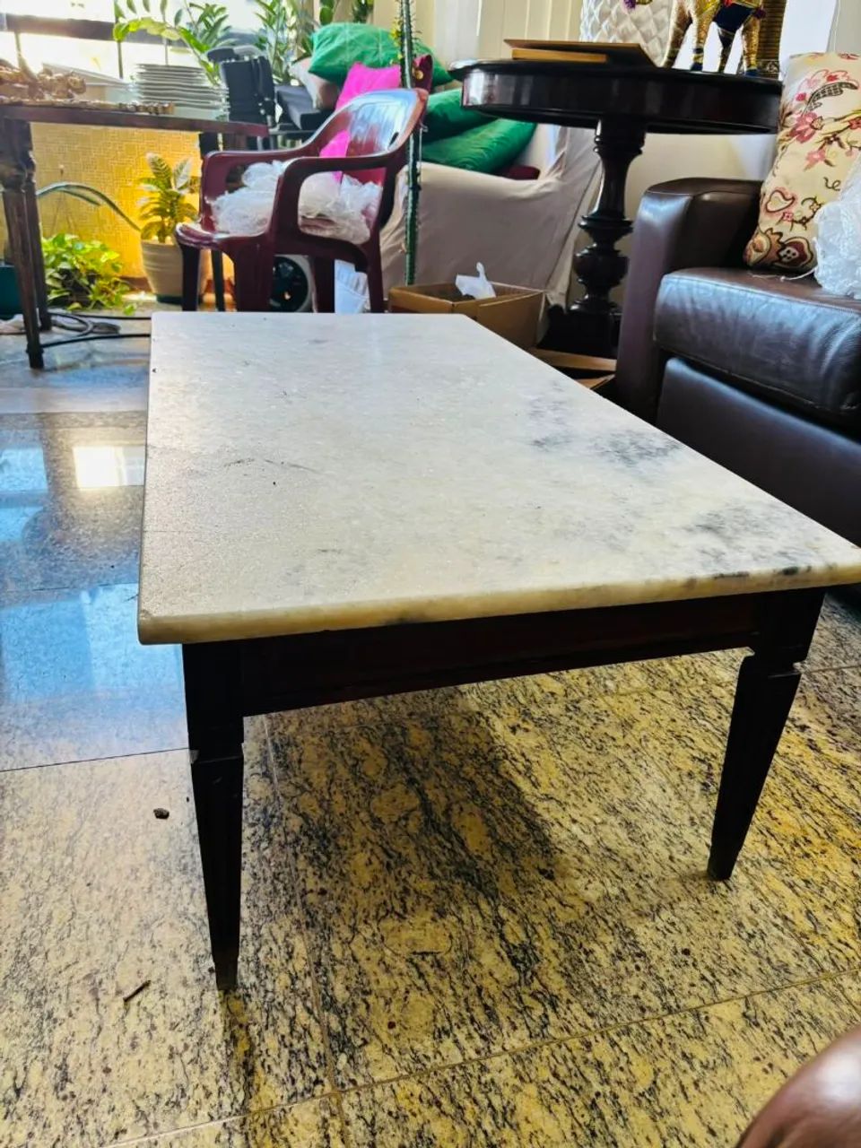 Mesa de centro com tampo em mármore  - Foto 3