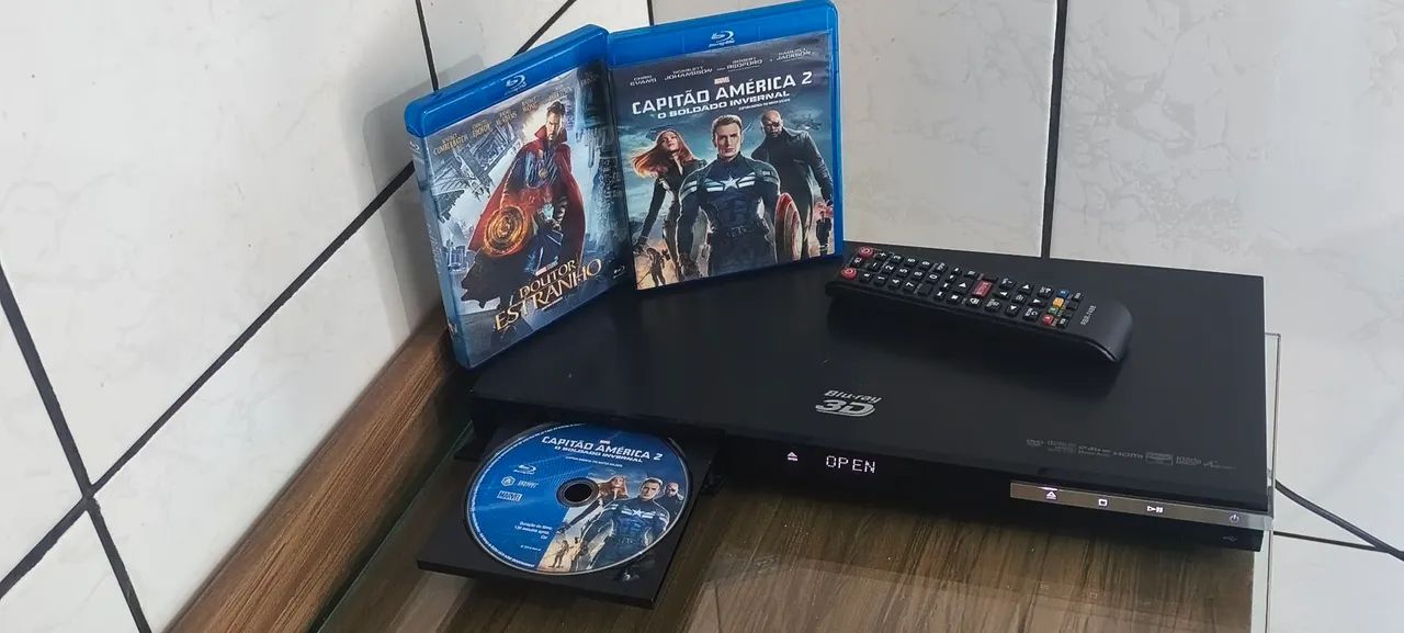 Leitor Blu-ray Samsung+Discos original Marvel  - Foto 2